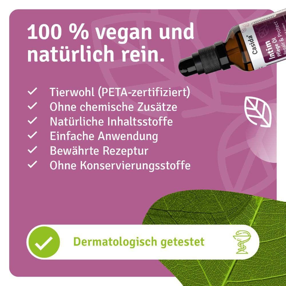 Text: 100 % vegan und natürlich rein. Tierwohl (PETA-zertifiziert), ohne chemische Zusätze, natürliche Inhaltsstoffe, einfache Anwendung, bewährte Rezeptur.
