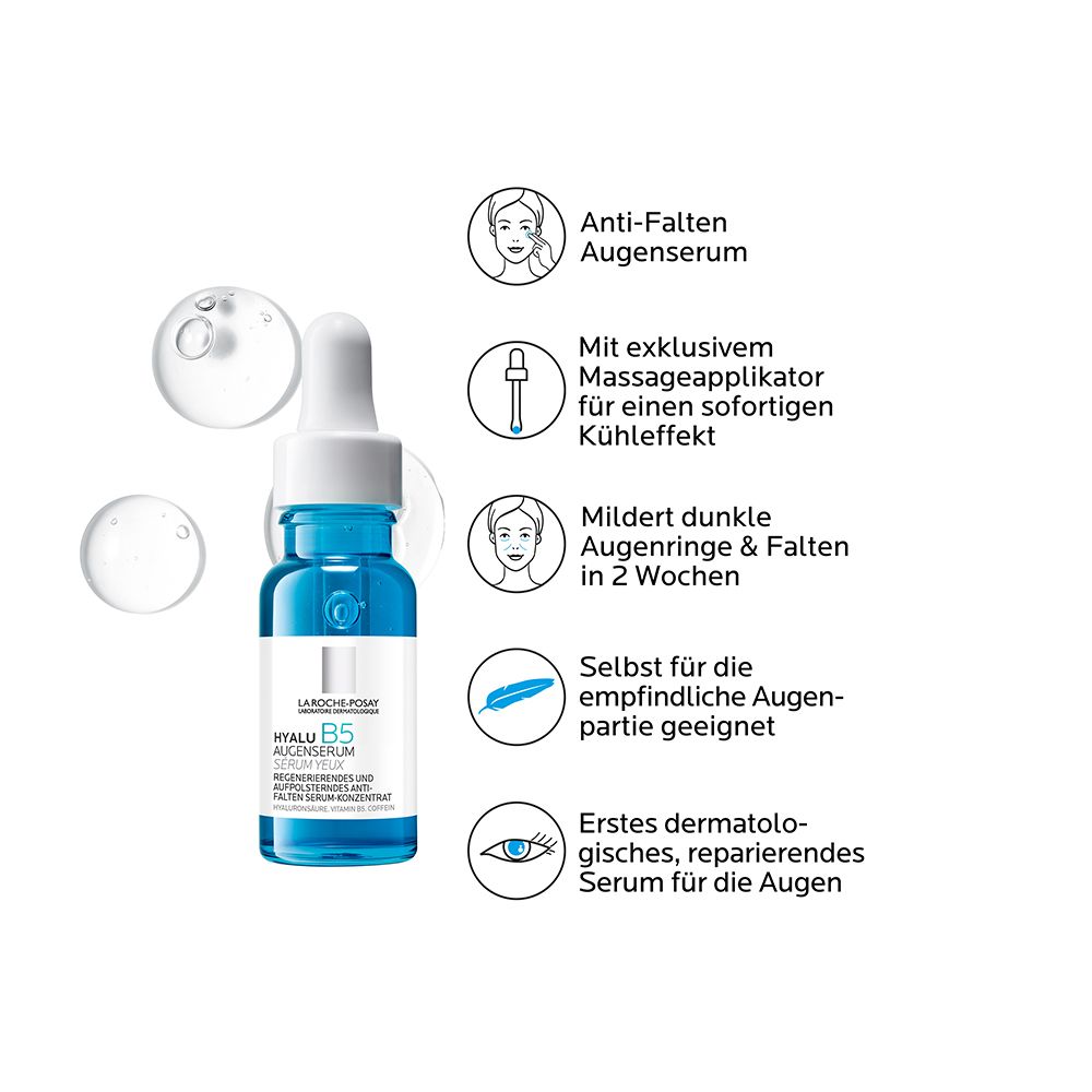 La Roche Posay Hyalu B5 Augenserum: Regenerierendes und aufpolsterndes Anti-Aging Serum für empfindliche Augen