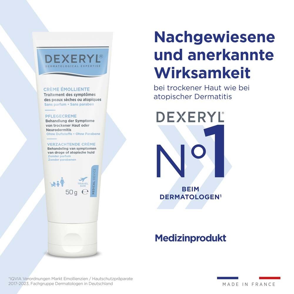 DEXERYL Pflegecreme - medizinische Hautpflege für die ganze Familie