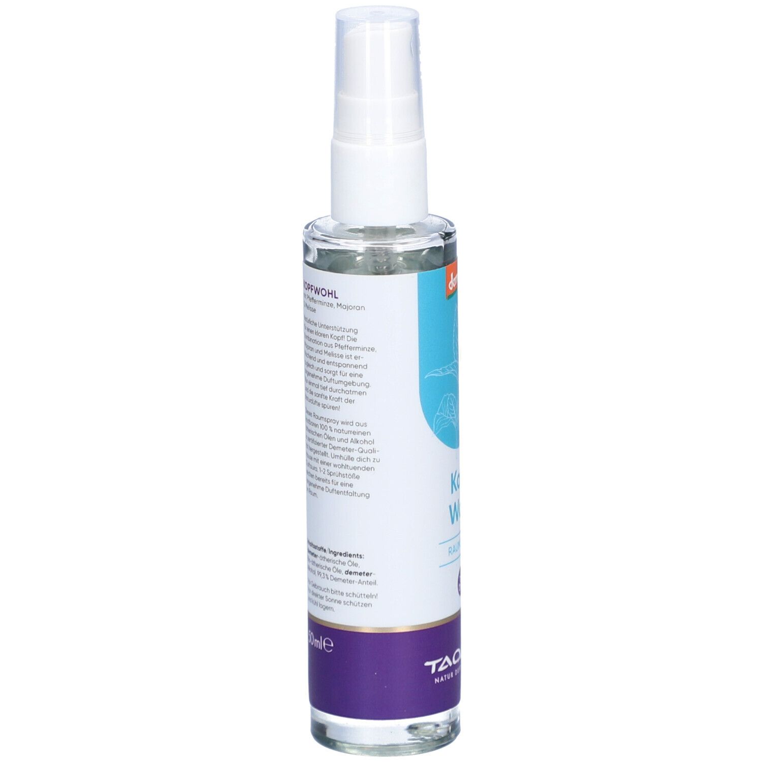 Taoasis® Kopfwohl Raumspray mit Pfefferminze, Melisse & Majoran