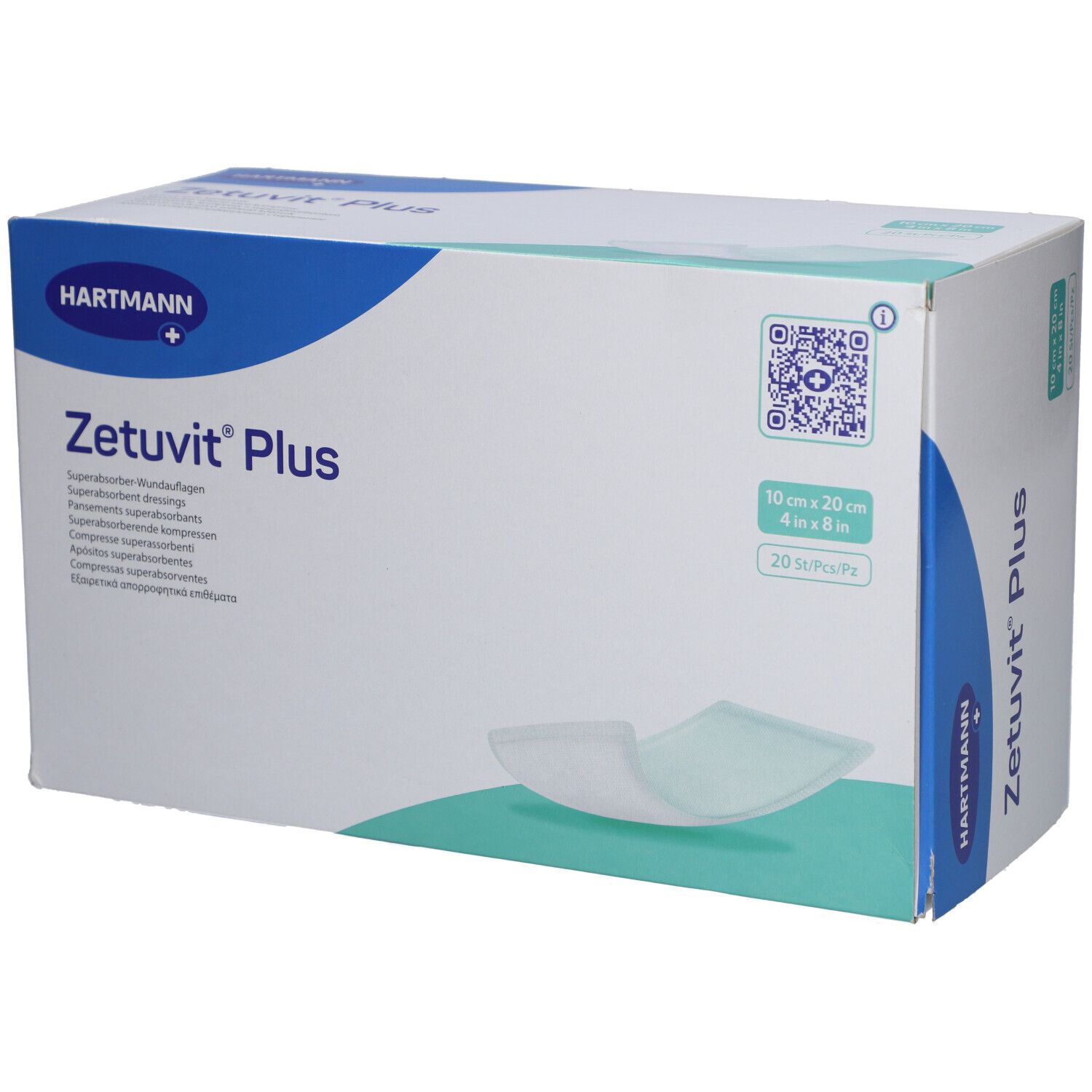 Zetuvit Plus extrastarke Saugkompressen steril 10x20 cm