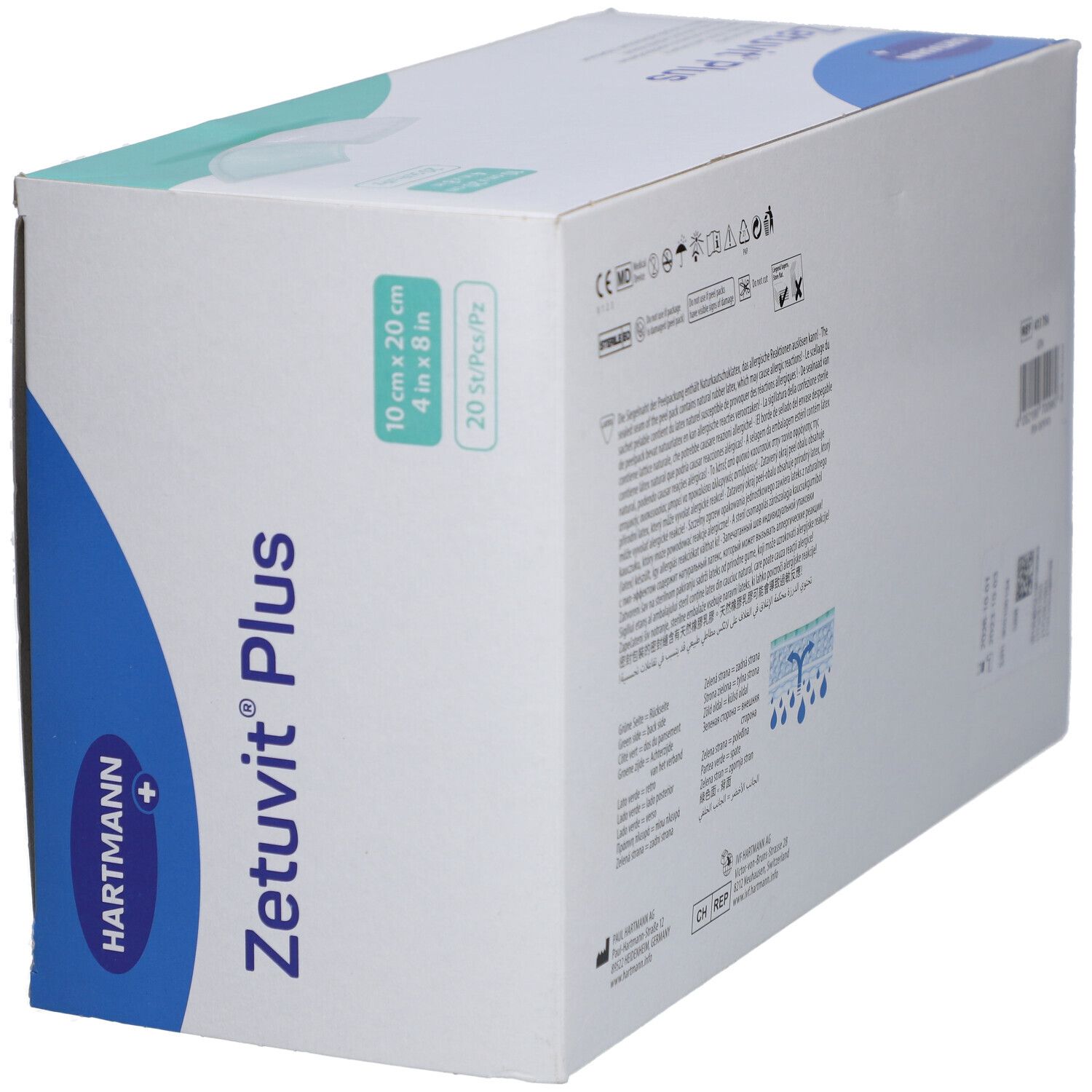 Zetuvit Plus extrastarke Saugkompressen steril 10x20 cm