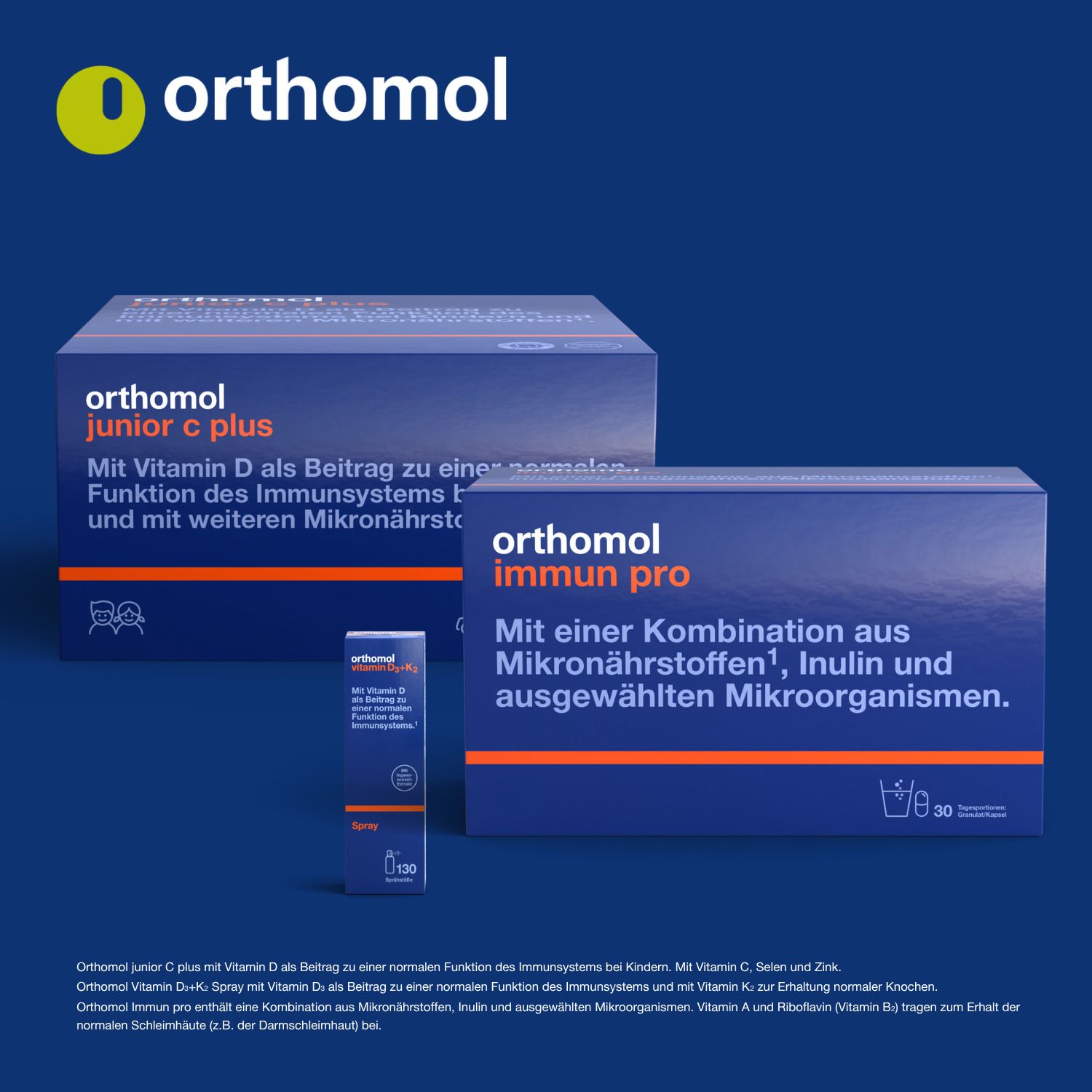Orthomol Immun - Mikronährstoffe zur Unterstützung des Immunsystems - mit Vitamin C, Vitamin D und Zink - Granulat