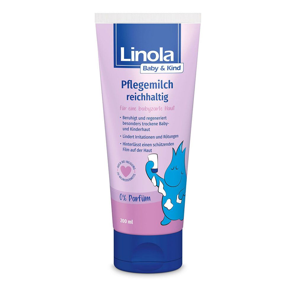 Linola Baby & Kind Pflegemilch reichhaltig - Reichhaltige Lotion für sehr trockene Baby- und Kinderhaut