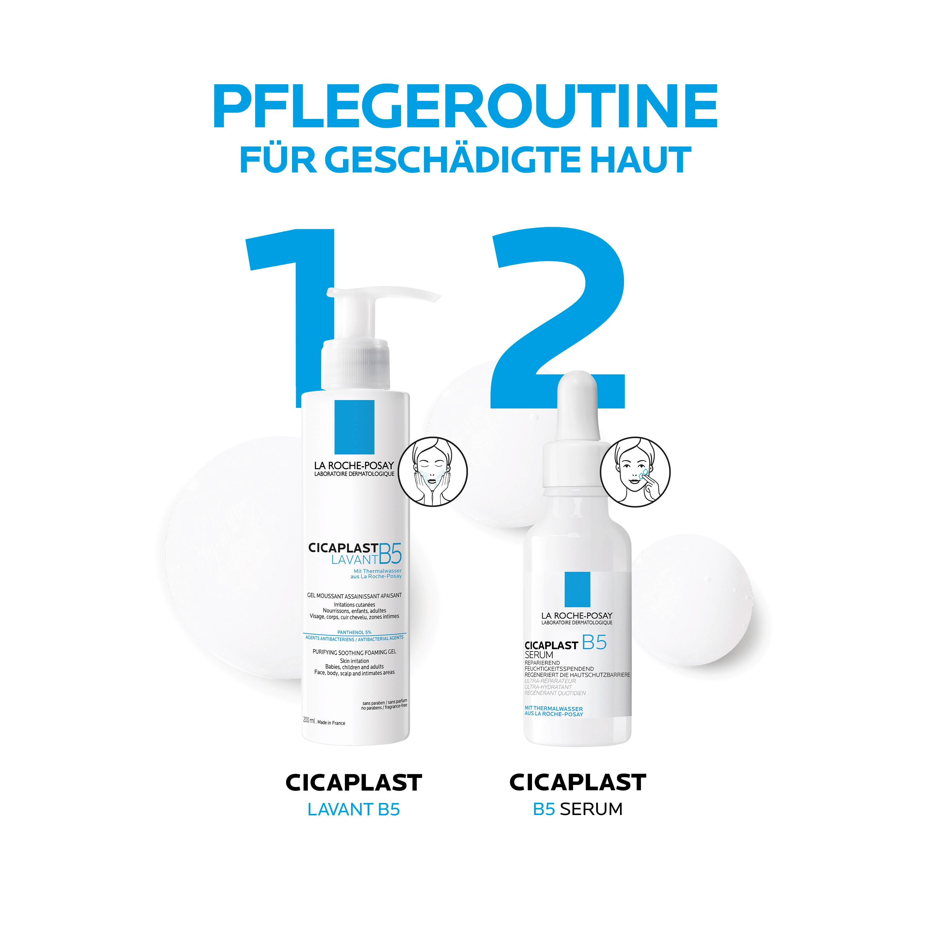 La Roche Posay Cicaplast B5 Serum: Reparierendes und feuchtigkeitsspendendes Gesichtsserum mit 10 % Dexpanthenol