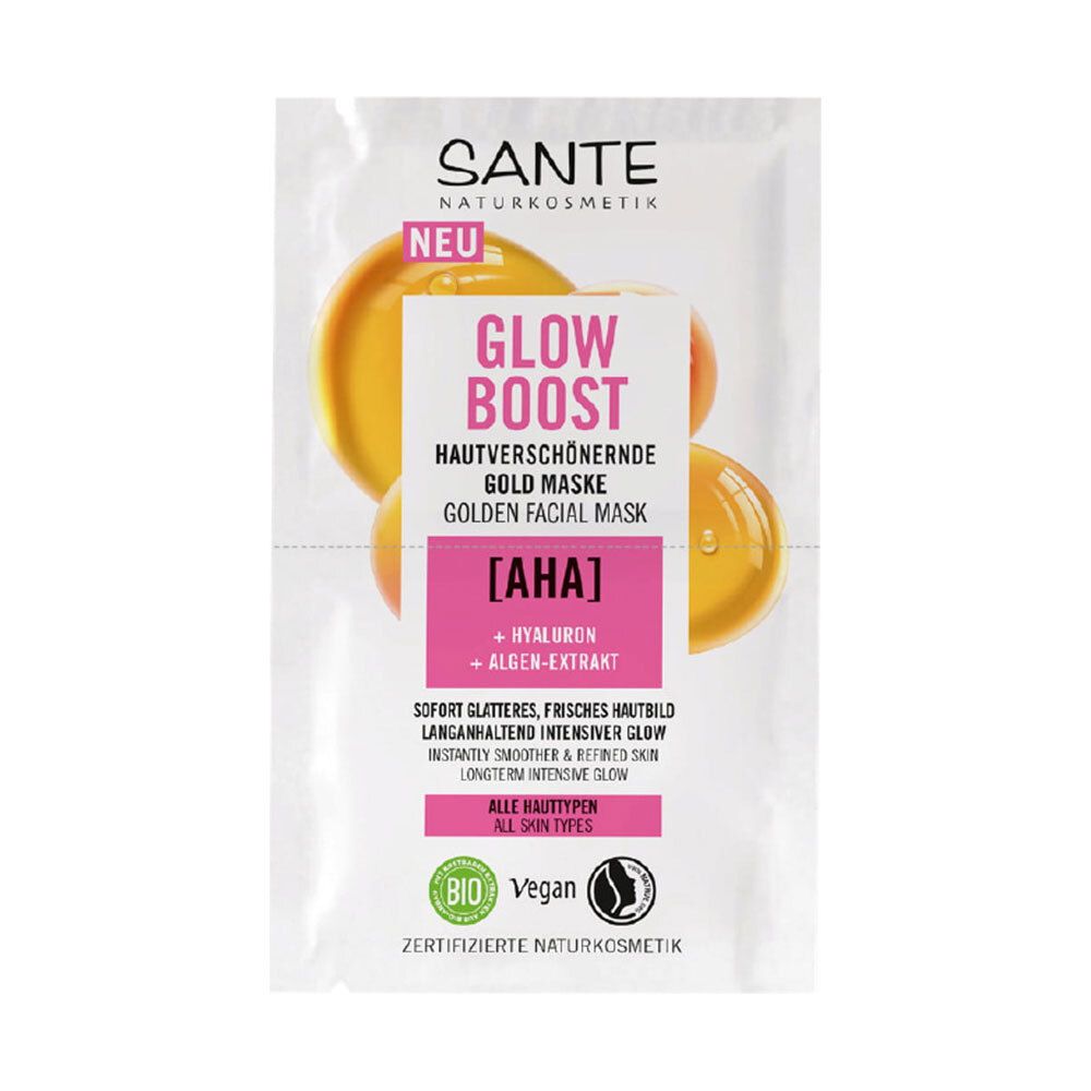 SANTE GLOW BOOST HAUTVERSCHÖNERNDE GOLD MASKE