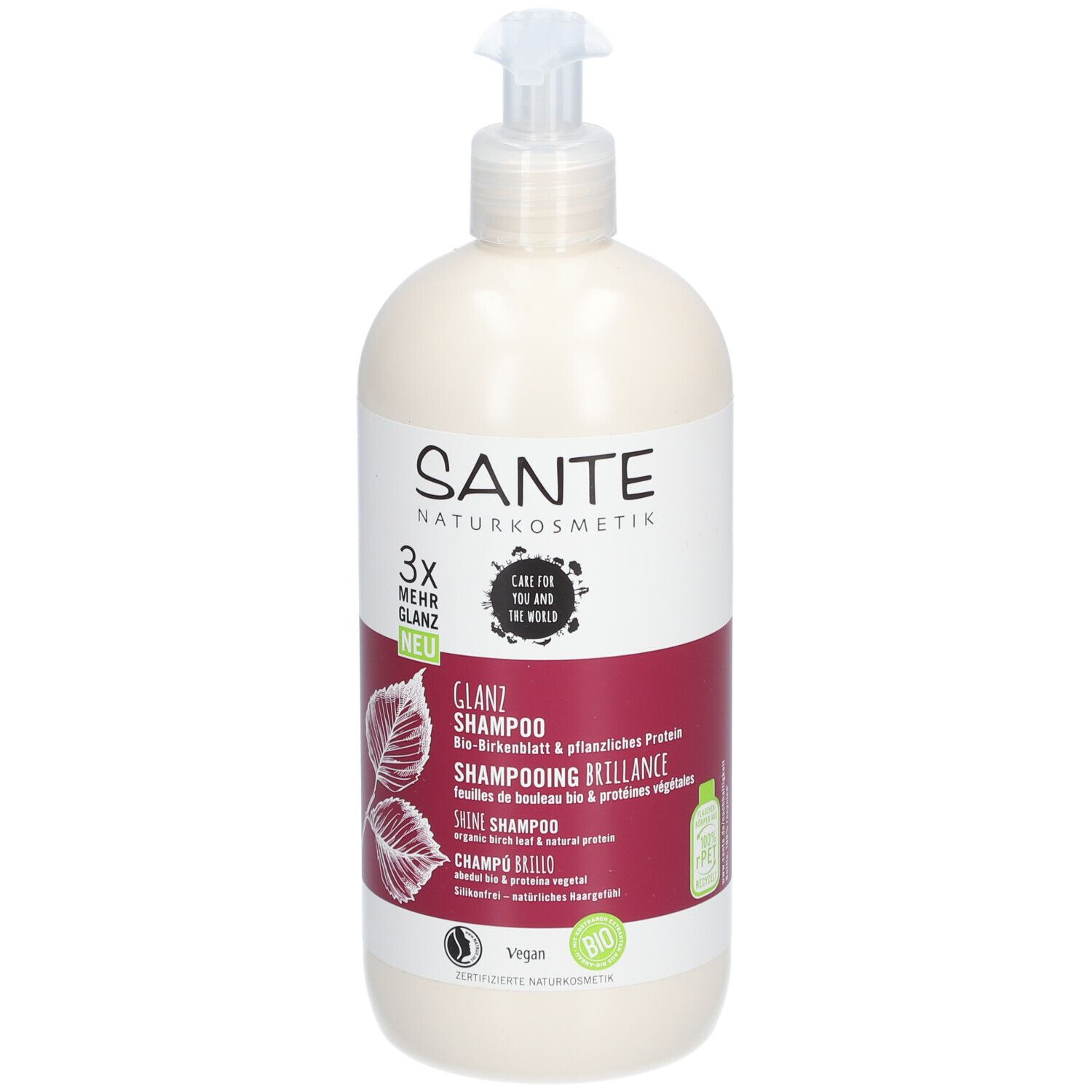 SANTE Naturkosmetik Family Glanz Shampoo Bio-Birkenlatt & Pflanzliches Protein