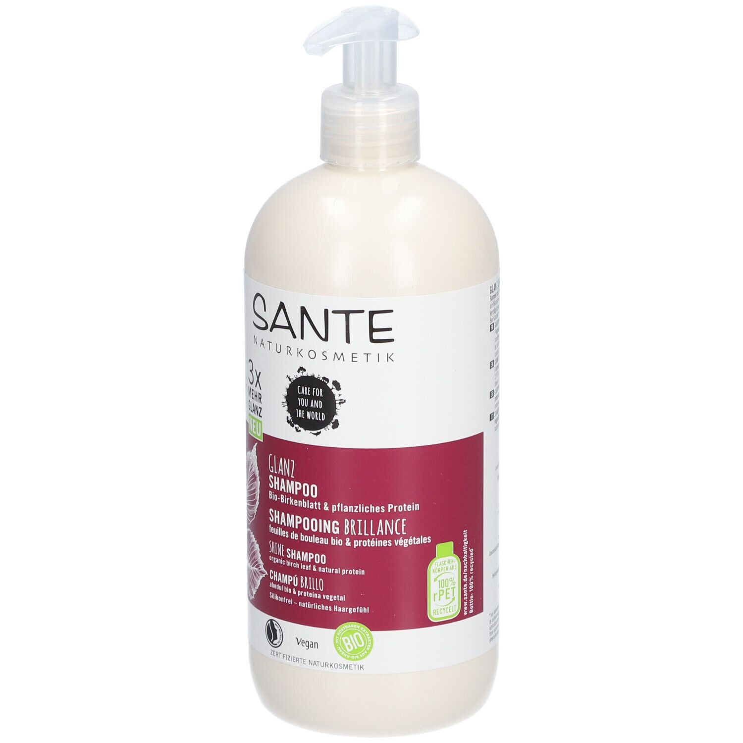 SANTE Naturkosmetik Family Glanz Shampoo Bio-Birkenlatt & Pflanzliches Protein