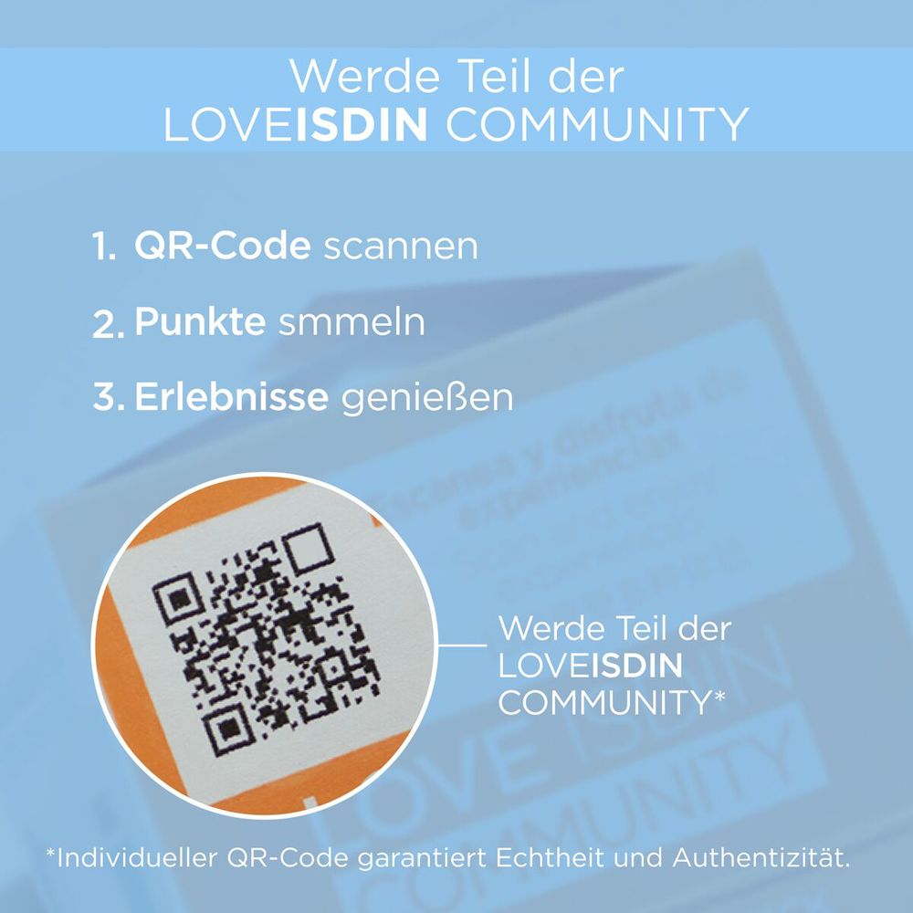 QR-Code für die LOVEISDIN Community. Text: Werde Teil der LOVEISDIN Community.
