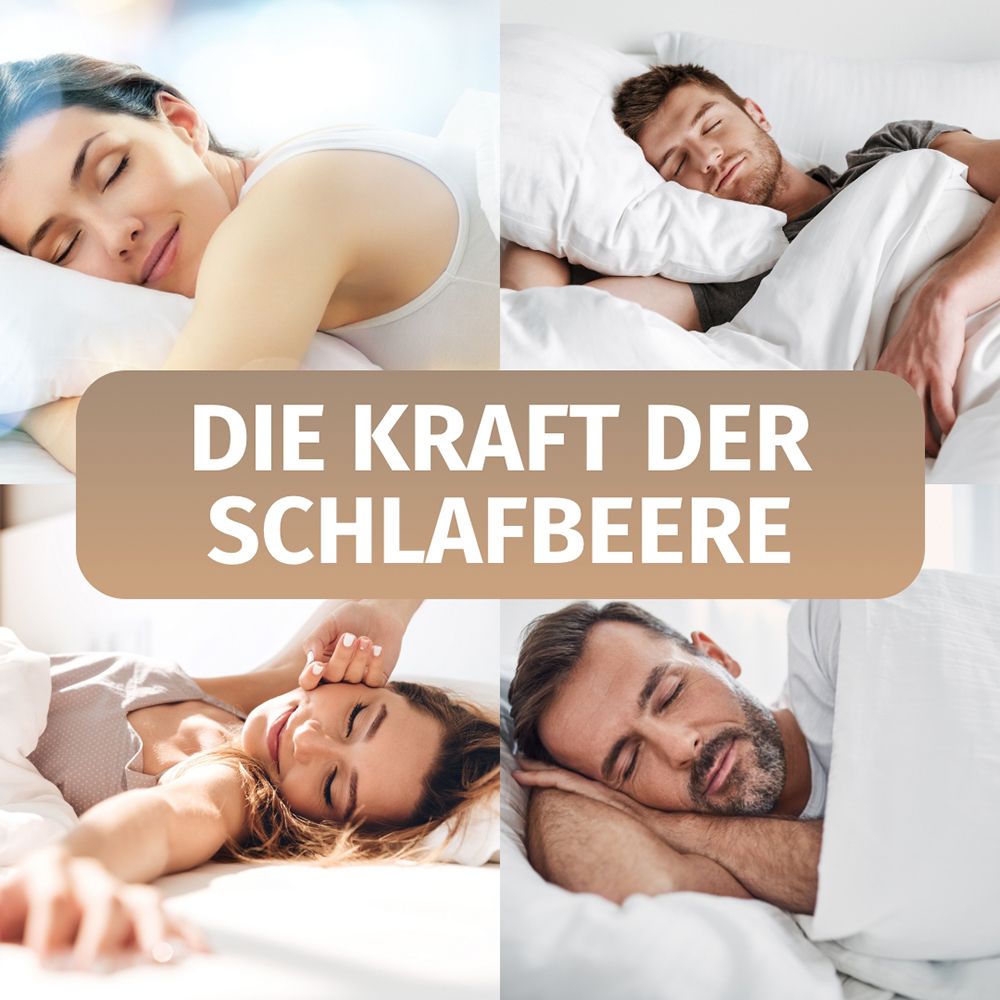 Collage von vier Personen, die friedlich schlafen.
