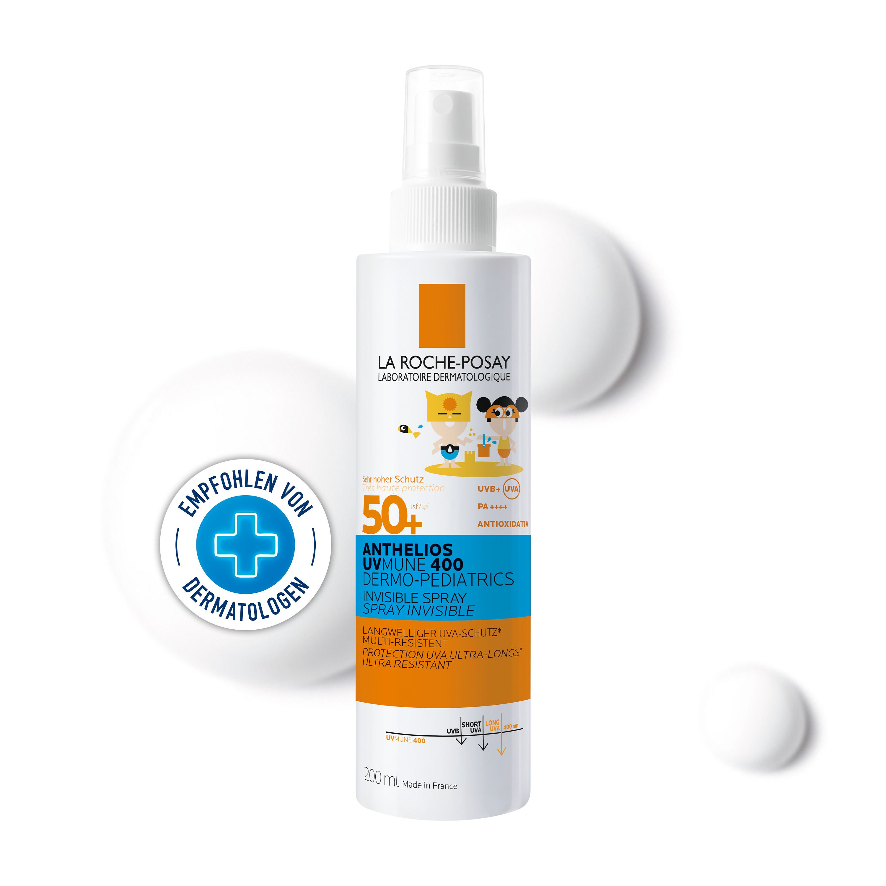 La Roche Posay Anthelios UVMune 400 Kids Sonnenspray LSF 50+: Pflegendes Sonnenspray für die empfindliche Kinderhaut