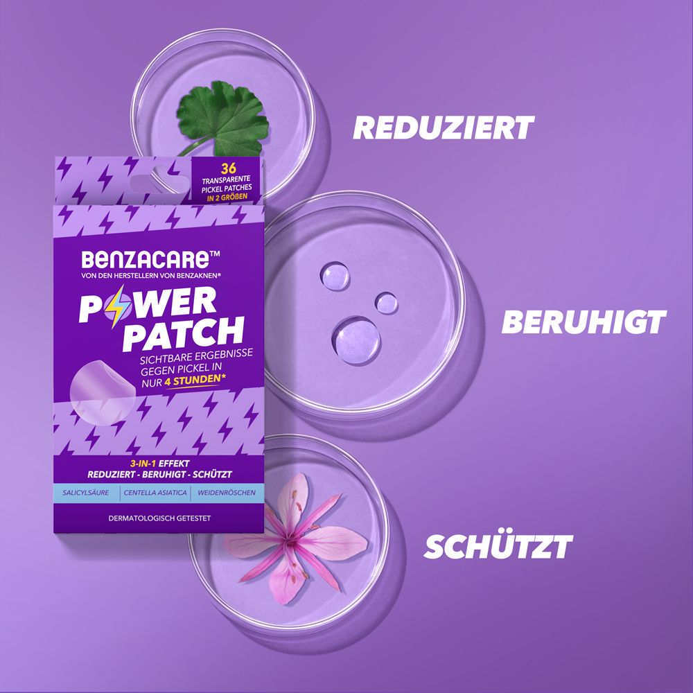 Benzacare Power Patch gegen Pickel, 36 Stk.