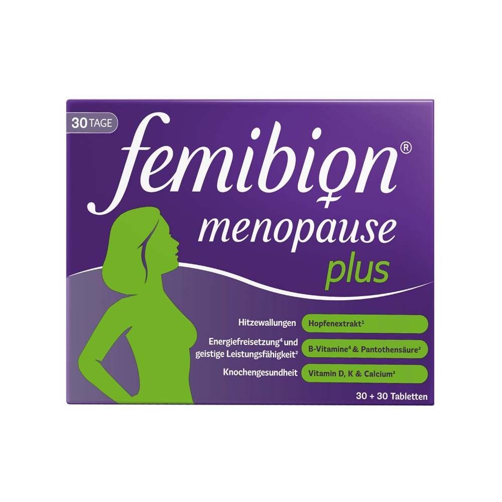 Femibion® Menopause Plus, hormonfreie Formulierung - Jetzt 10% mit Code "Fem10" sparen*