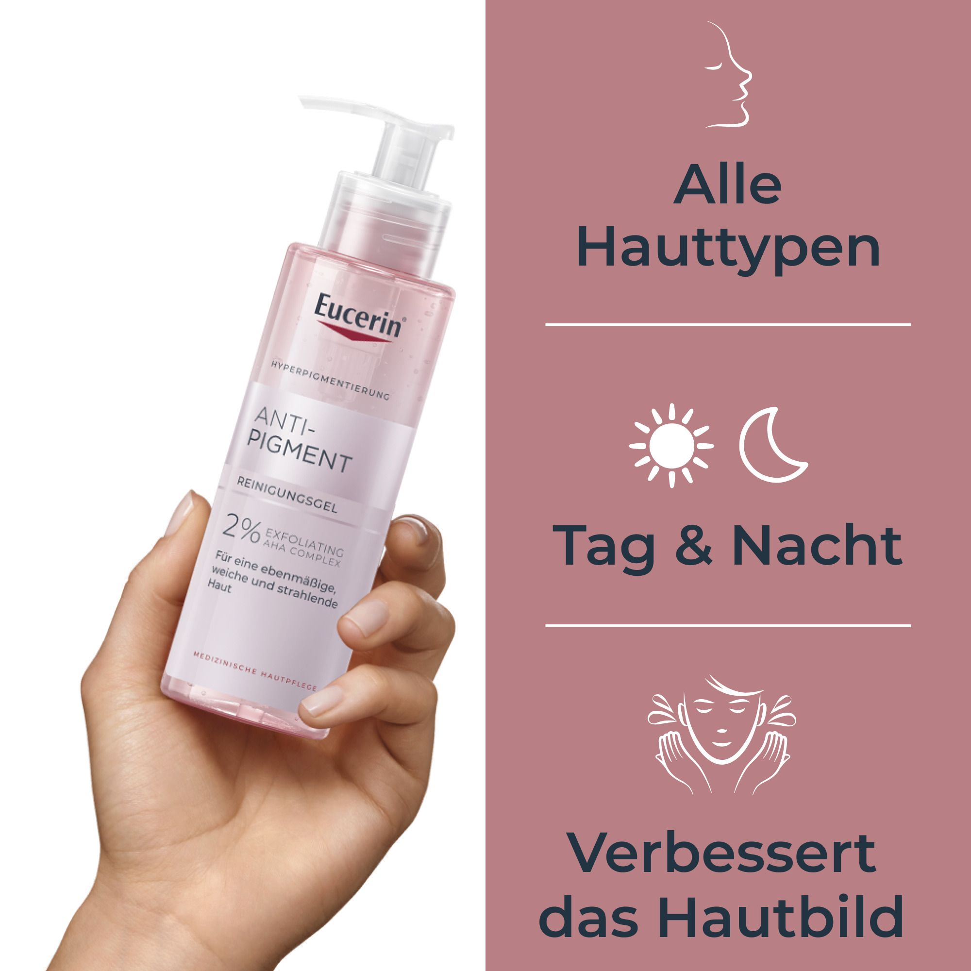 Eucerin® Anti-Pigment Reinigungsgel – Milde Hautreinigung gegen Pigmentflecken im Gesicht