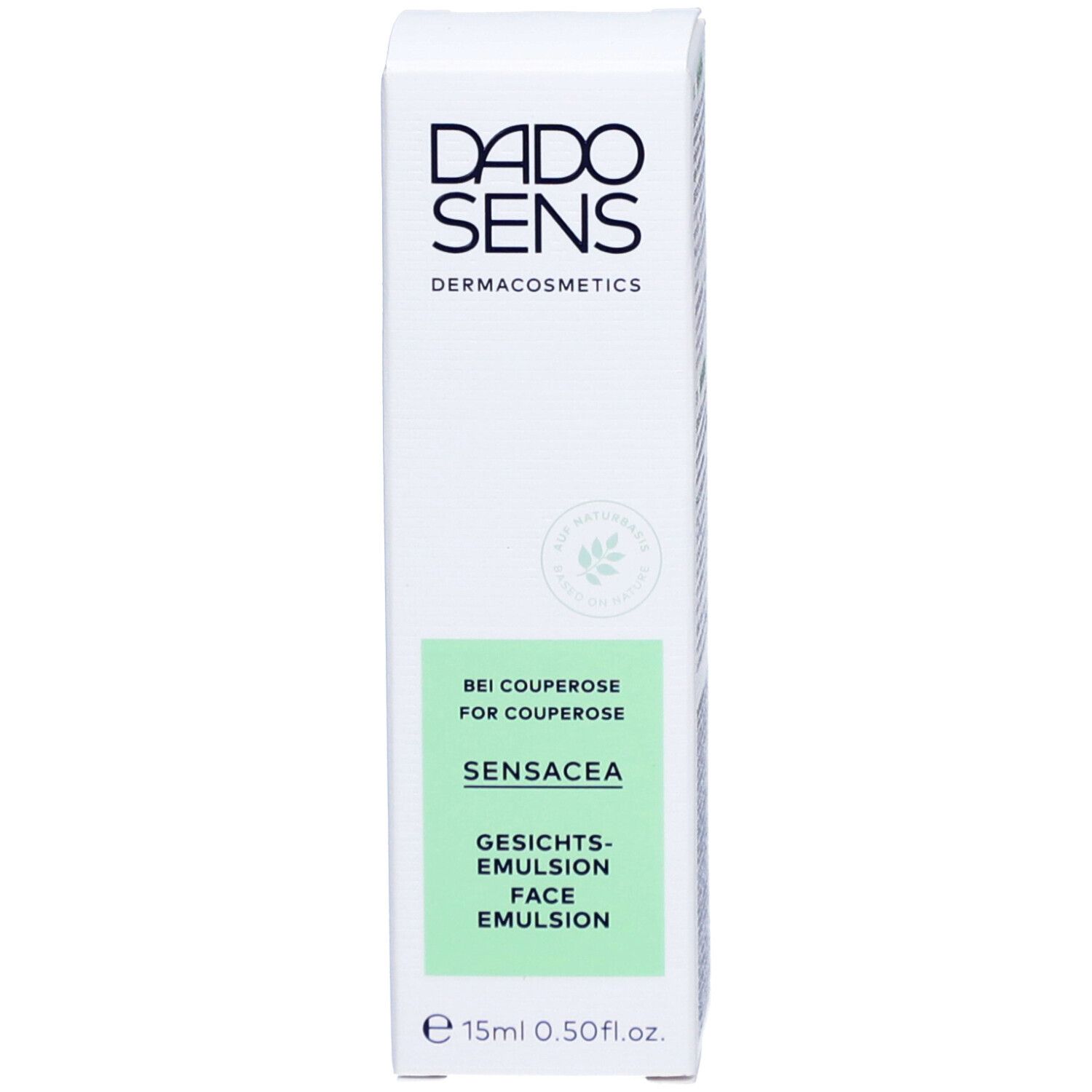 Faltschachtel DADO SENS SENSACEA Gesichts-Emulsion, 15ml.