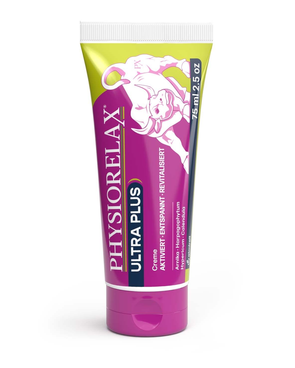Creme-Tube mit Produktnamen und Logo. Farbgebung: Gelb, Pink, Weiß. Enthält 75 ml.