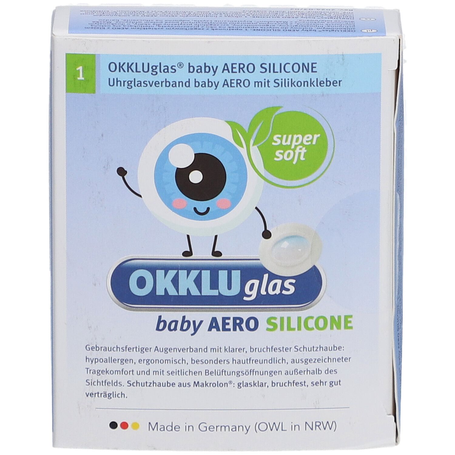 OKKLUglas® Baby SILICONE Uhrglasverband