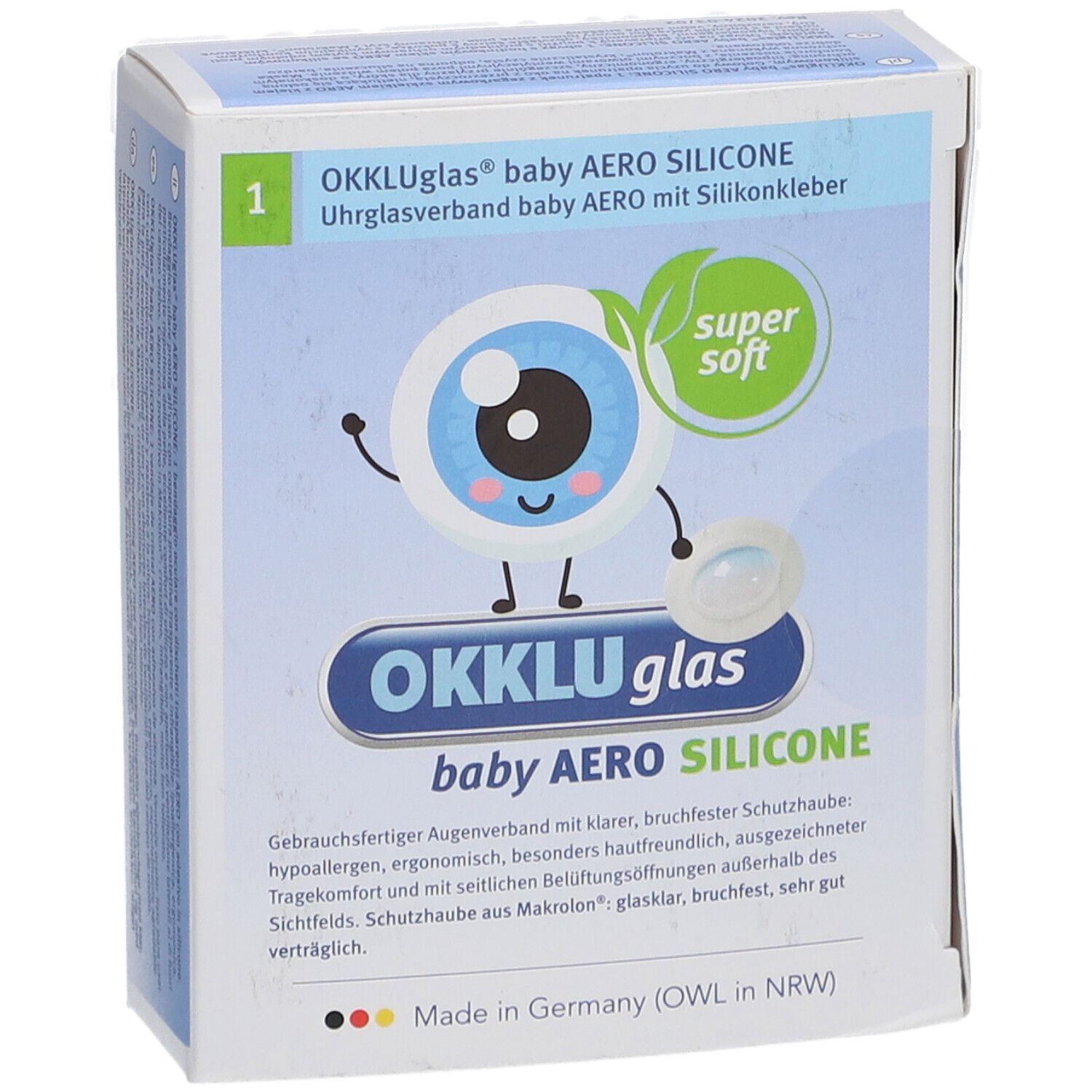 OKKLUglas® Baby SILICONE Uhrglasverband