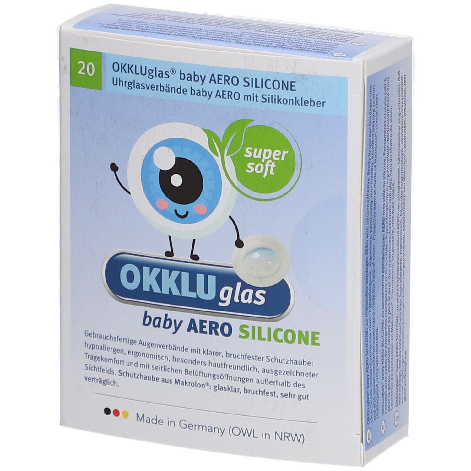 OKKLUGLAS® baby AERO SILICONE Uhrglasverband mit Silikonkleber