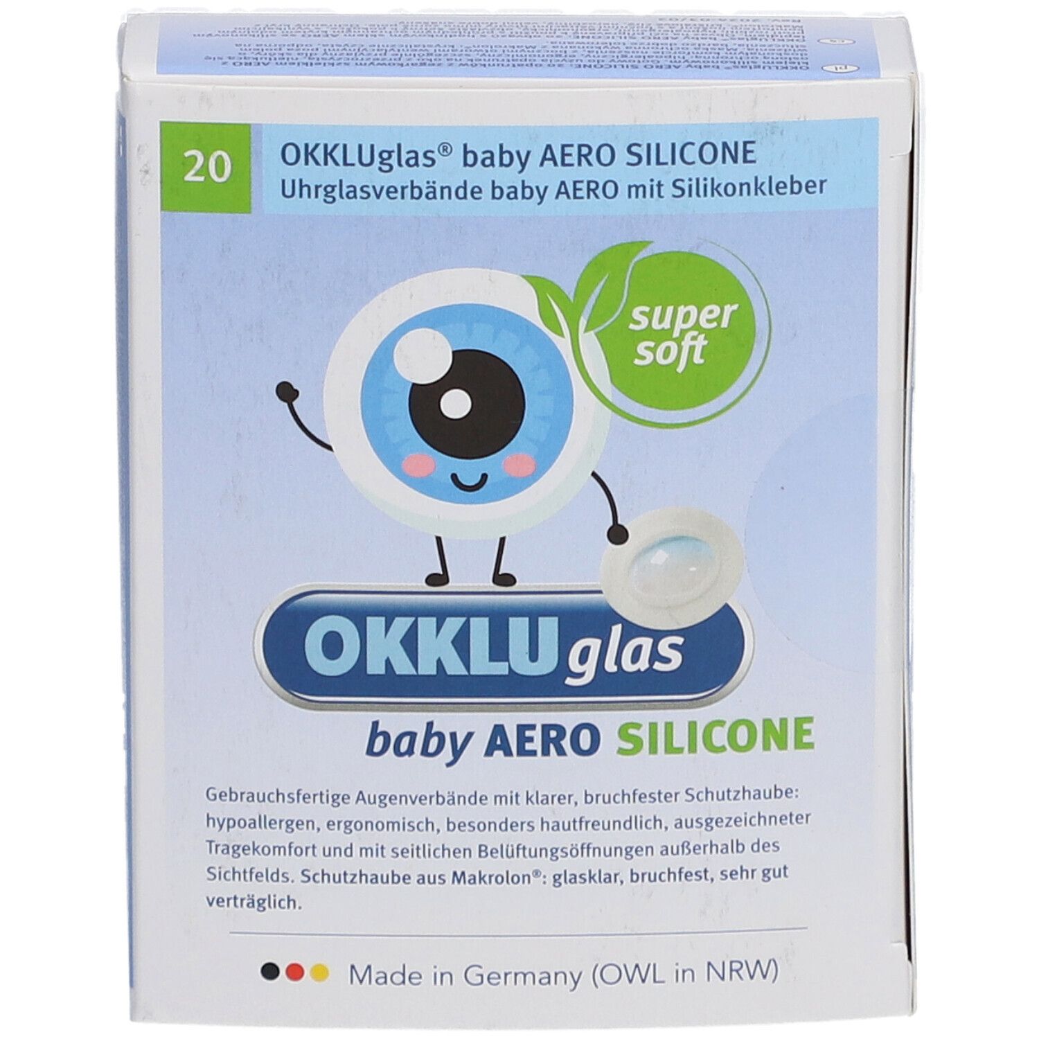 OKKLUGLAS® baby AERO SILICONE Uhrglasverband mit Silikonkleber