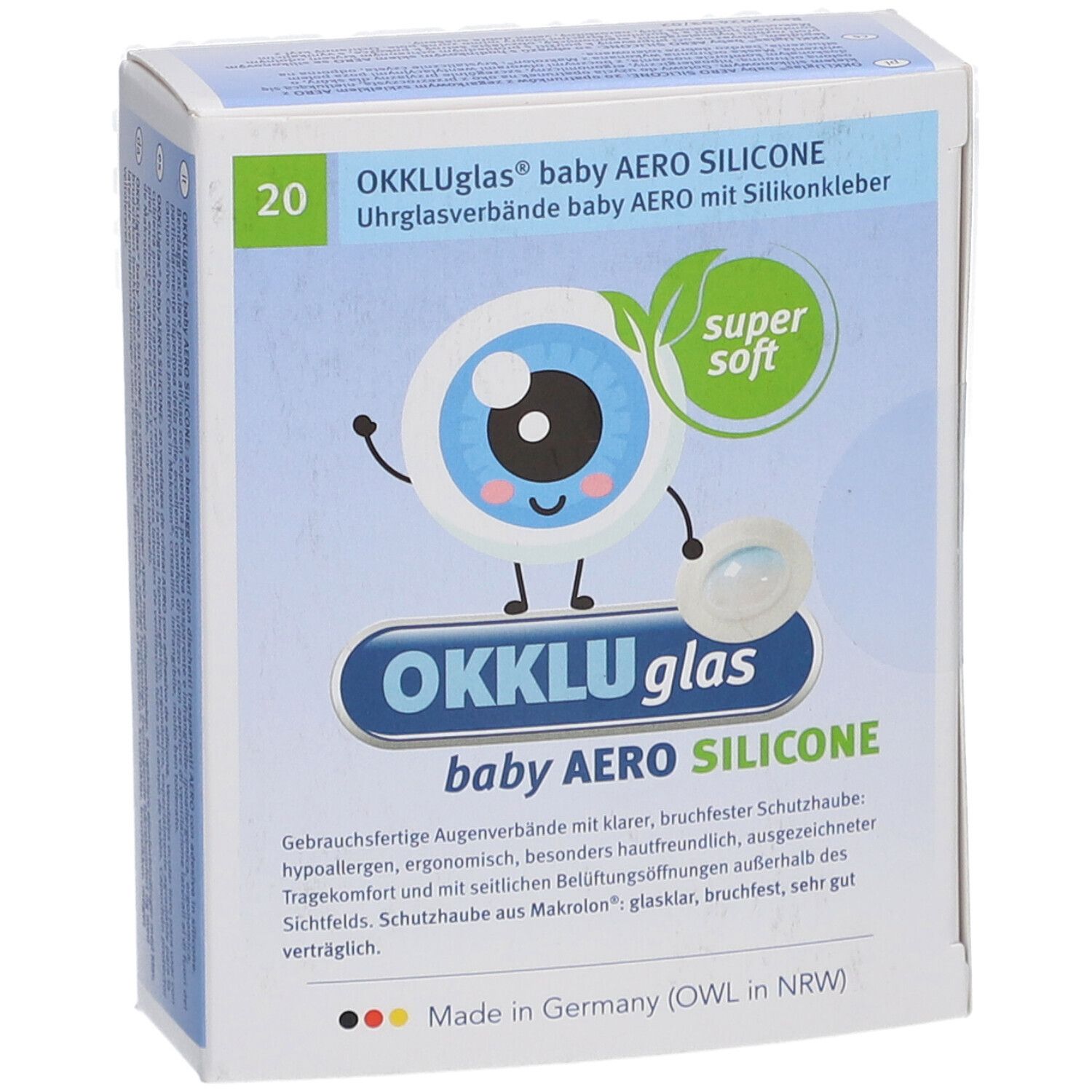 OKKLUGLAS® baby AERO SILICONE Uhrglasverband mit Silikonkleber
