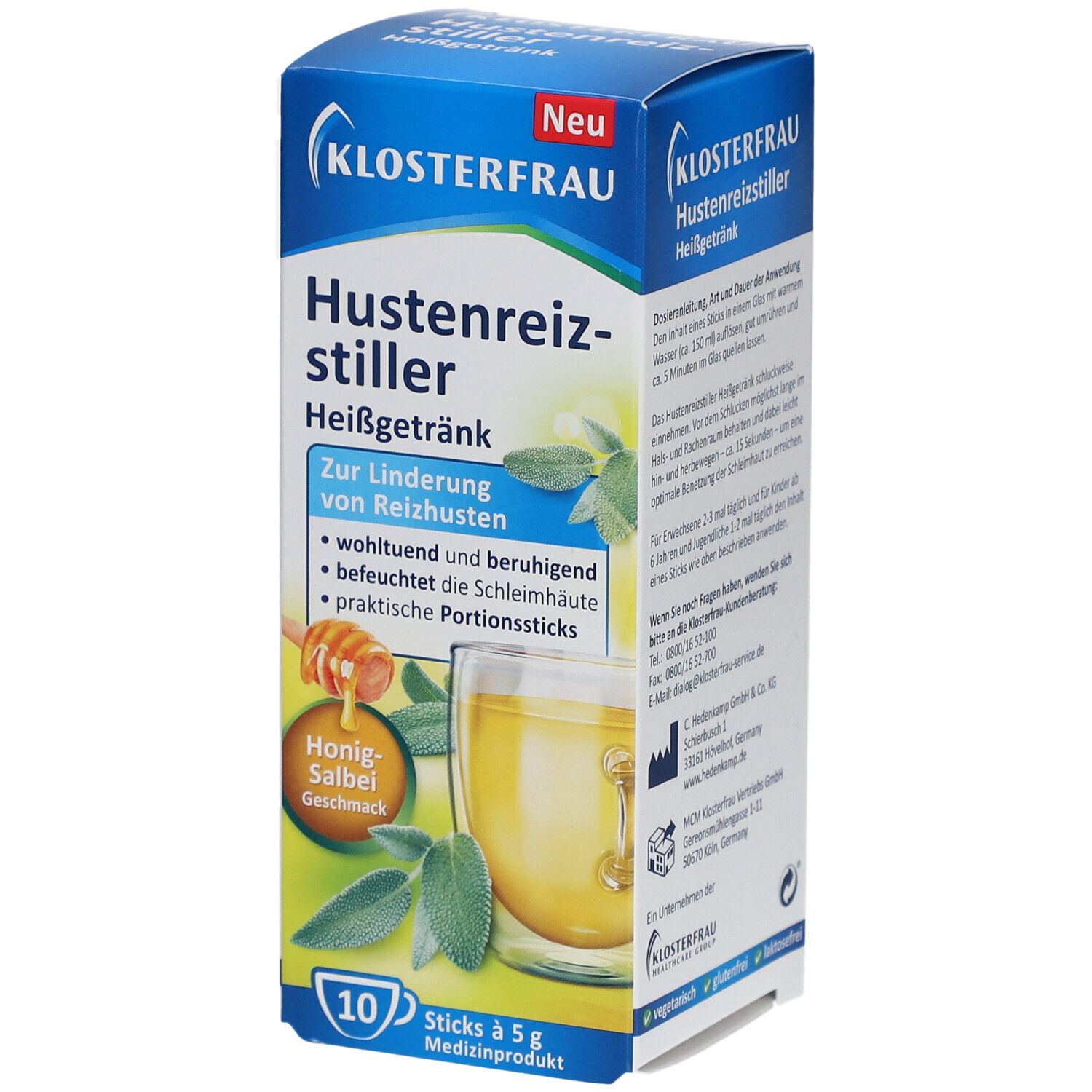 Klosterfrau® Hustenreizstiller Heißgetränk Honig-Salbei