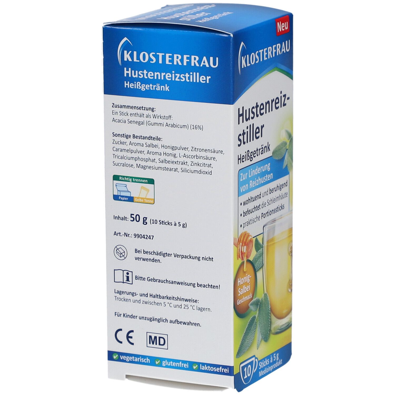 Klosterfrau® Hustenreizstiller Heißgetränk Honig-Salbei