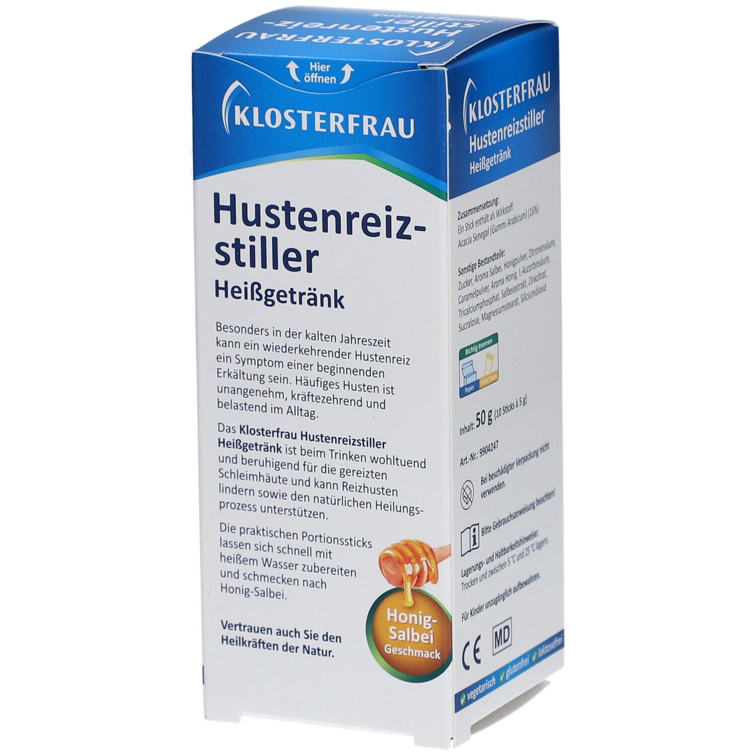 Klosterfrau® Hustenreizstiller Heißgetränk Honig-Salbei