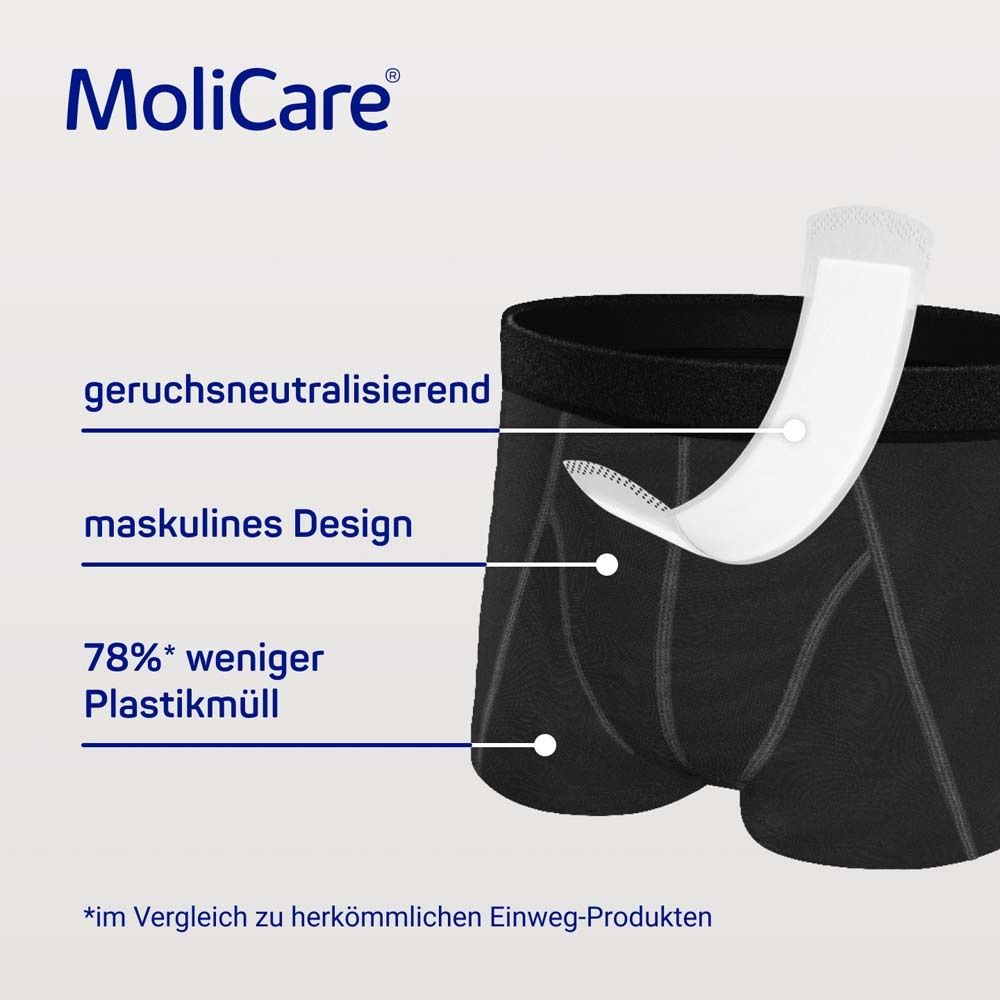 Waschbare Inkontinenzhose MoliCare® MEN Absorbent underwear Größe L + 5 X-Change Pads