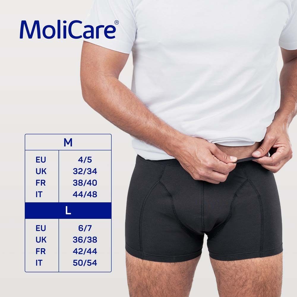 Waschbare Inkontinenzhose MoliCare® MEN Absorbent underwear Größe L + 5 X-Change Pads