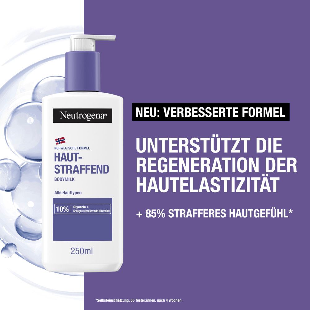 Neutrogena Norwegische Formel Hautstraffende Bodymilk (250 ml) zur Regenerierung der Hautelastizität & mehr Feuchtigkeit für alle Hauttypen