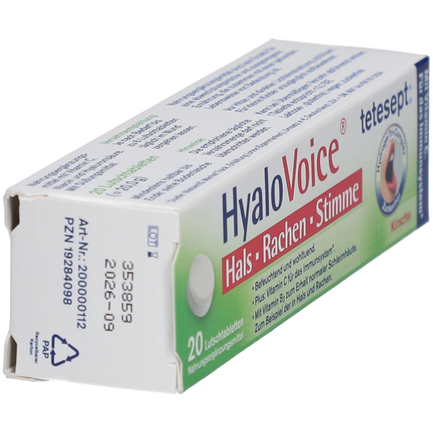 TETESEPT HyaloVoice Hals Rachen Stimme Lutschtabl.