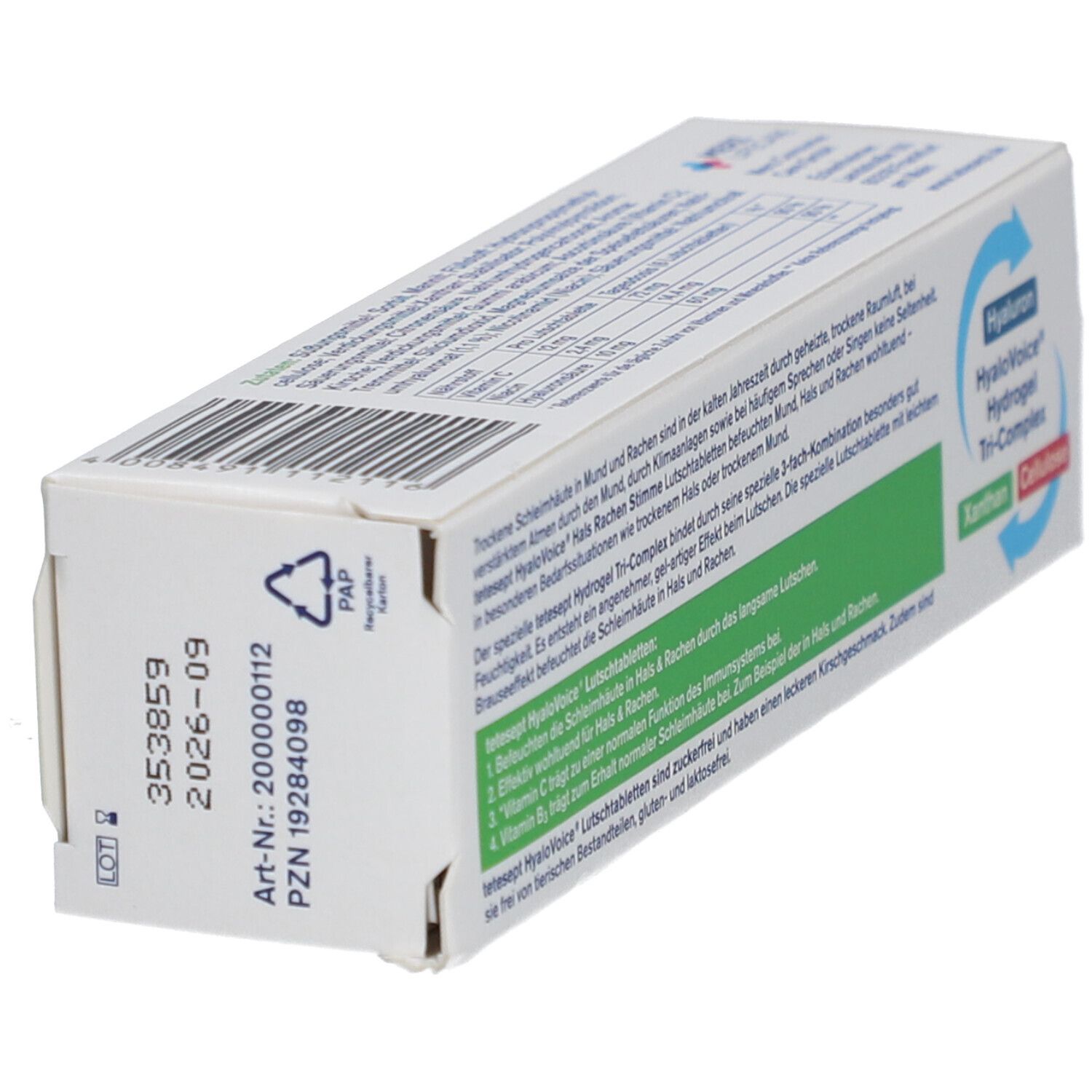 TETESEPT HyaloVoice Hals Rachen Stimme Lutschtabl.