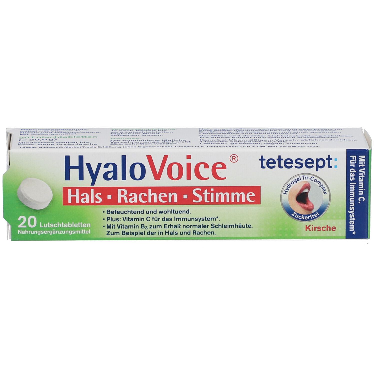 TETESEPT HyaloVoice Hals Rachen Stimme Lutschtabl.