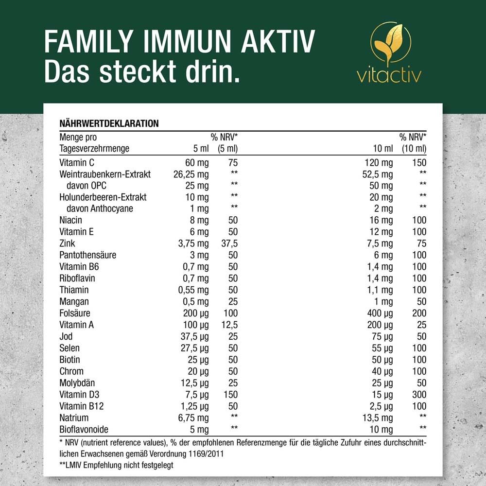 Vitactiv FAMILY IMMUN AKTIV Mikronährstoffkonzentrat