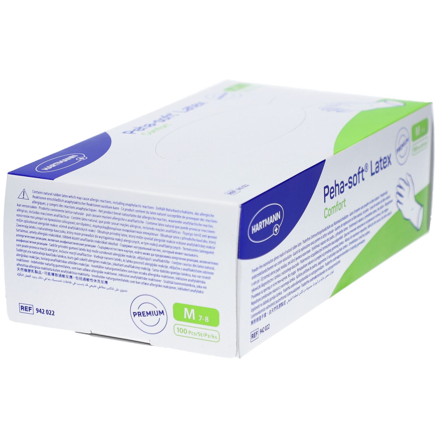 Peha-soft® Latex Comfort Untersuchungshandschuhe unsteril puderfrei M