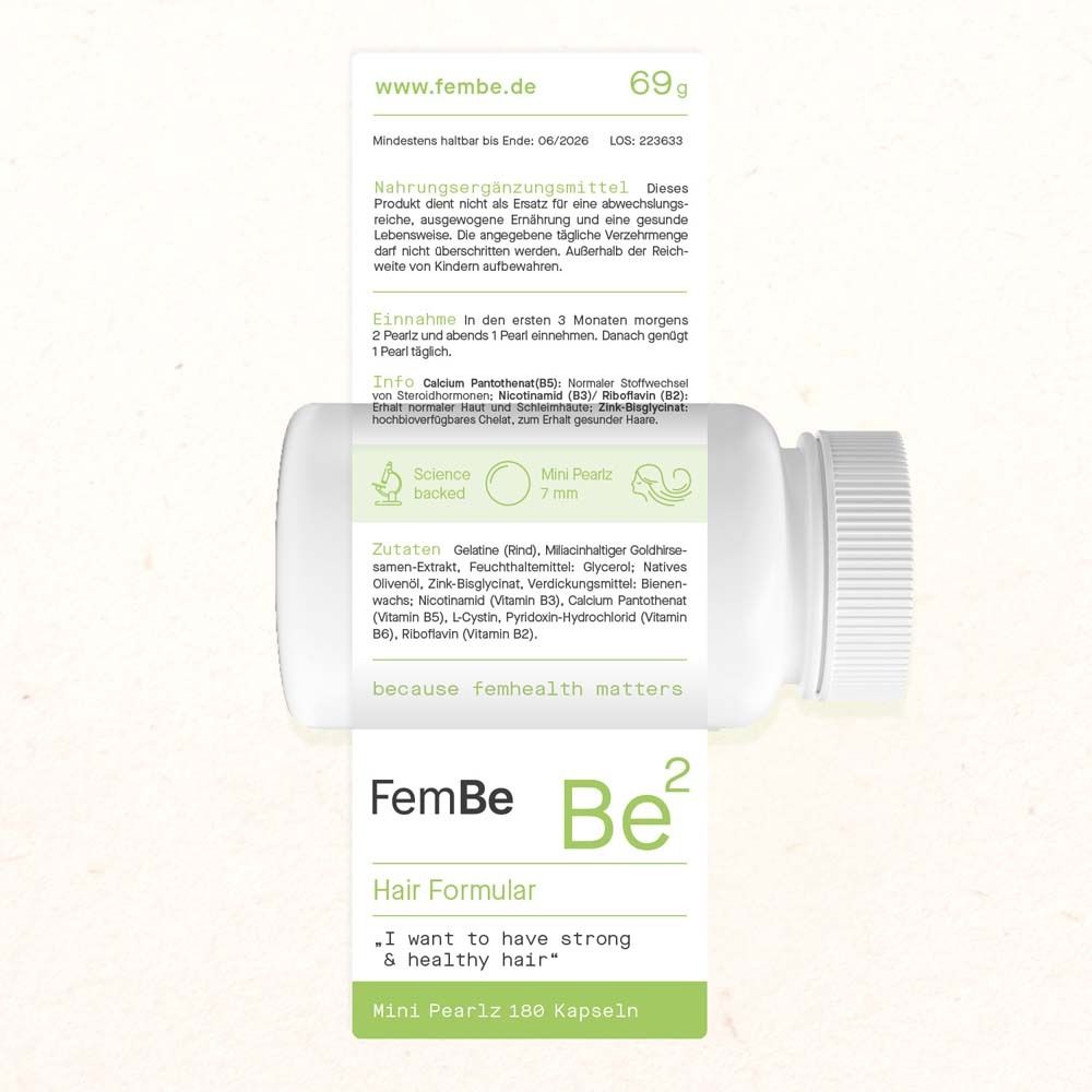 Rückseite der Flasche. Inhaltsstoffe, Anwendungshinweise. Mindestens haltbar bis 06/2026.