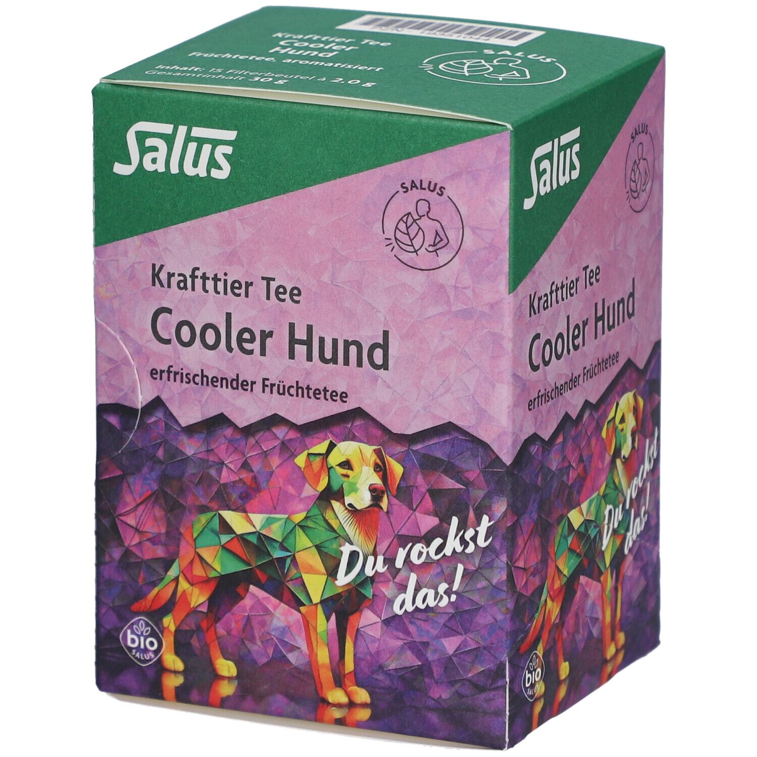 Salus Krafttier Tee Cooler Hund Bio Früchtetee - 15 Filterbeutel