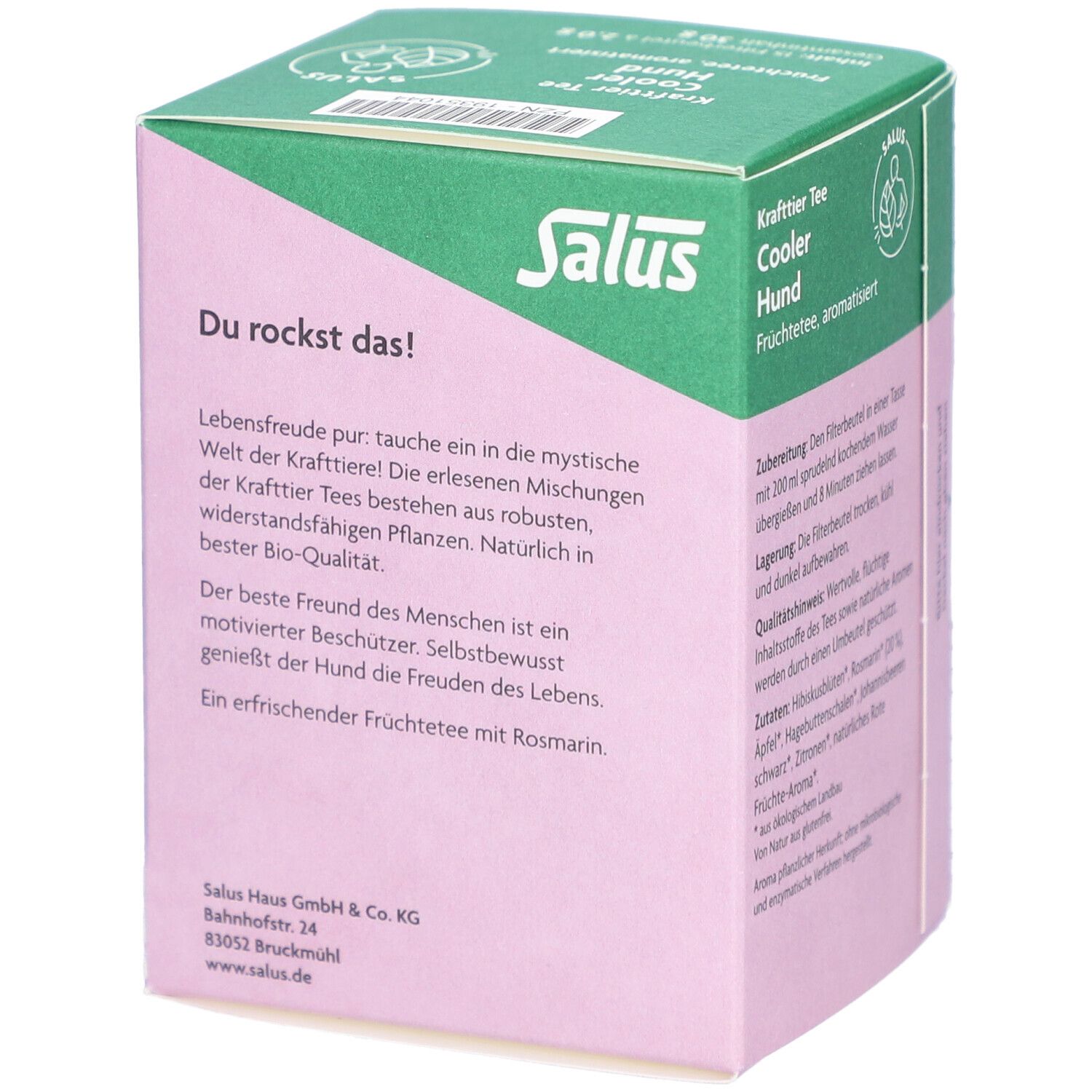 Salus Krafttier Tee Cooler Hund Bio Früchtetee - 15 Filterbeutel