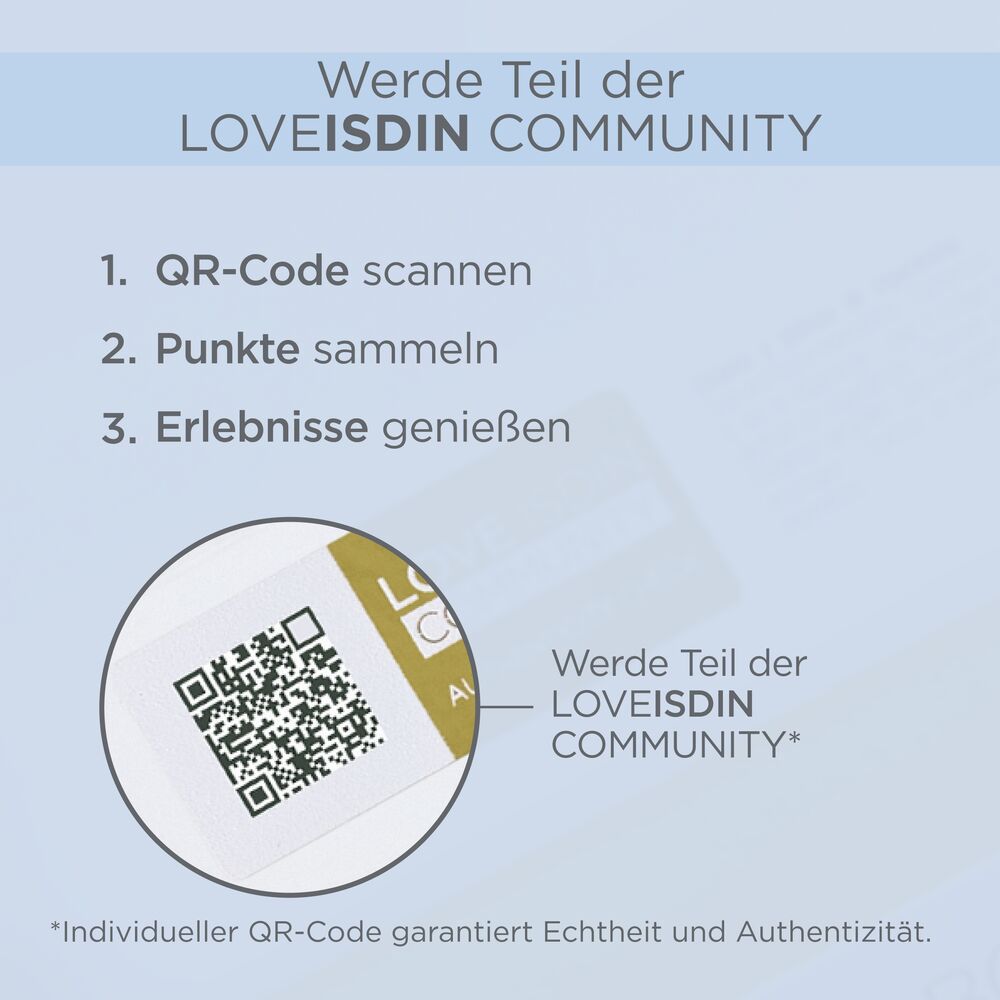 QR-Code und Anleitung zur Teilnahme an der Loveisdin Community.