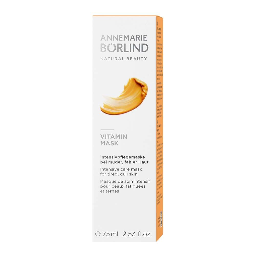 Karton mit Vitamin Maske. Text: Annemarie Börlind, Vitamin Maske, Intensivpflegemaske.