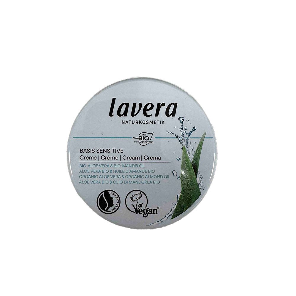 Lavera Basis Sensitive Creme mit Aloe Vera und Mandelöl. Naturkosmetik mit Bio-Siegel.