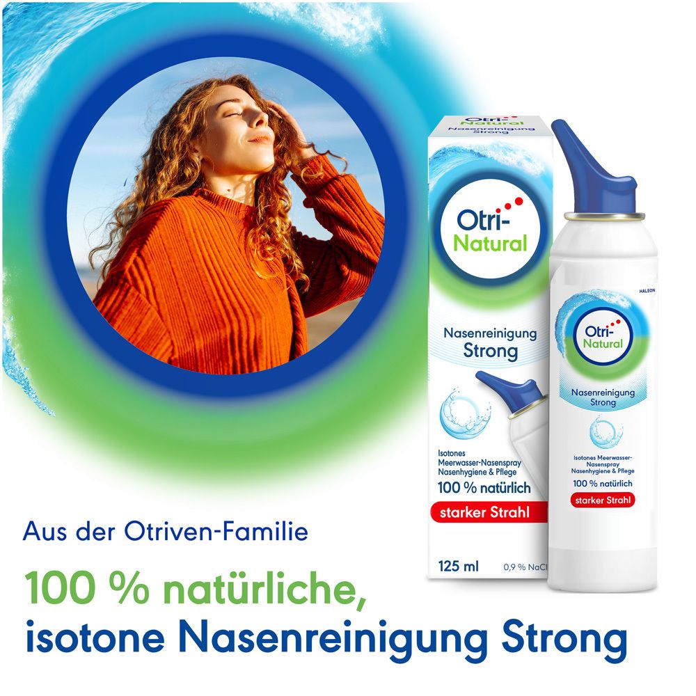OtriNatural Nasenreinigung Strong, Meerwasser Nasenspray, 100 % natürlich