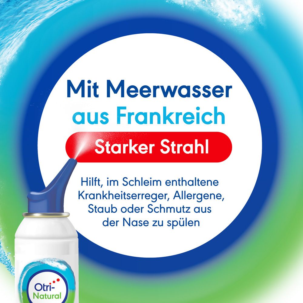 OtriNatural Nasenreinigung Strong, Meerwasser Nasenspray, 100 % natürlich
