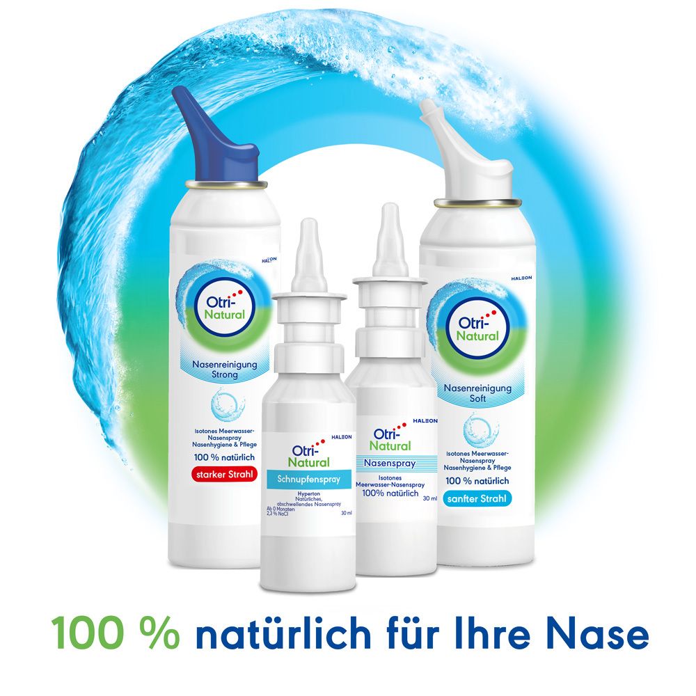 OtriNatural Nasenreinigung Strong, Meerwasser Nasenspray, 100 % natürlich