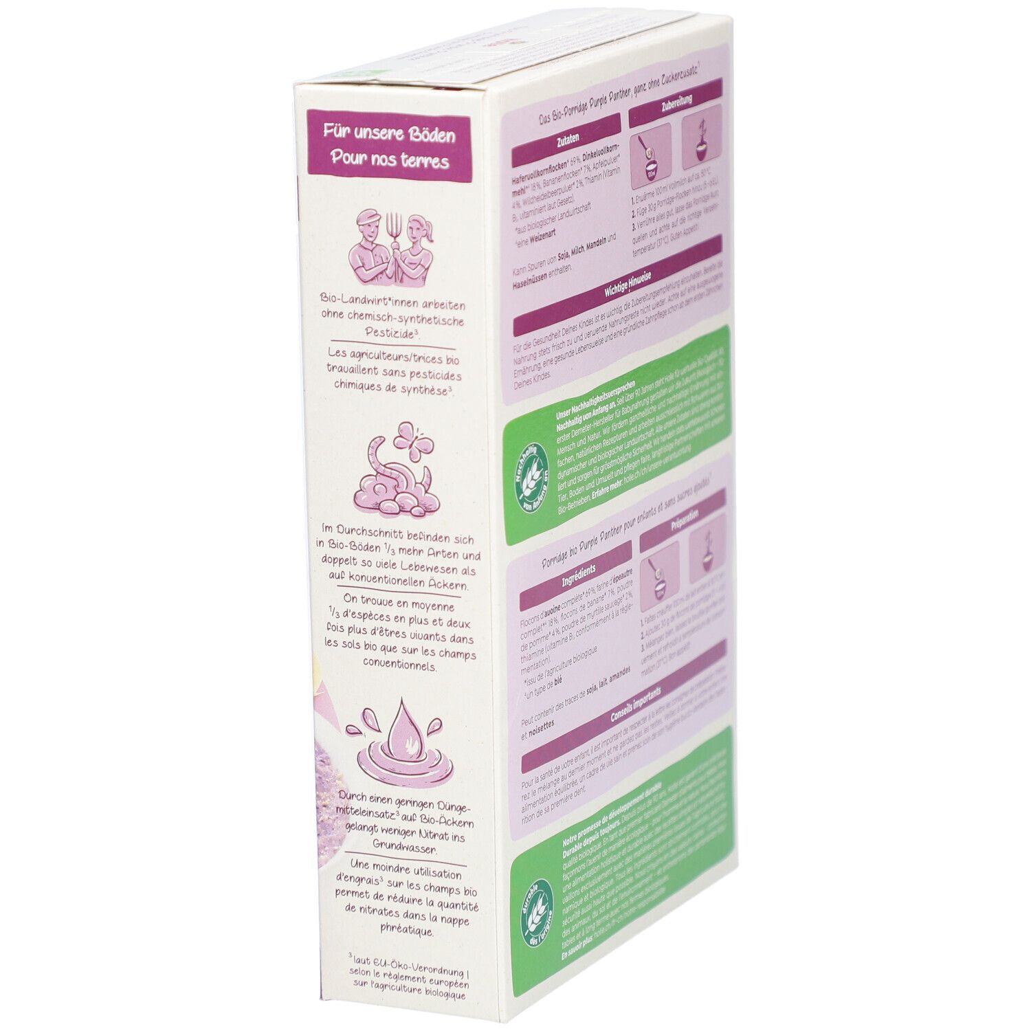 Holle Bio-Purple Panther Haferbrei – Mit Dinkel & Blaubeeren