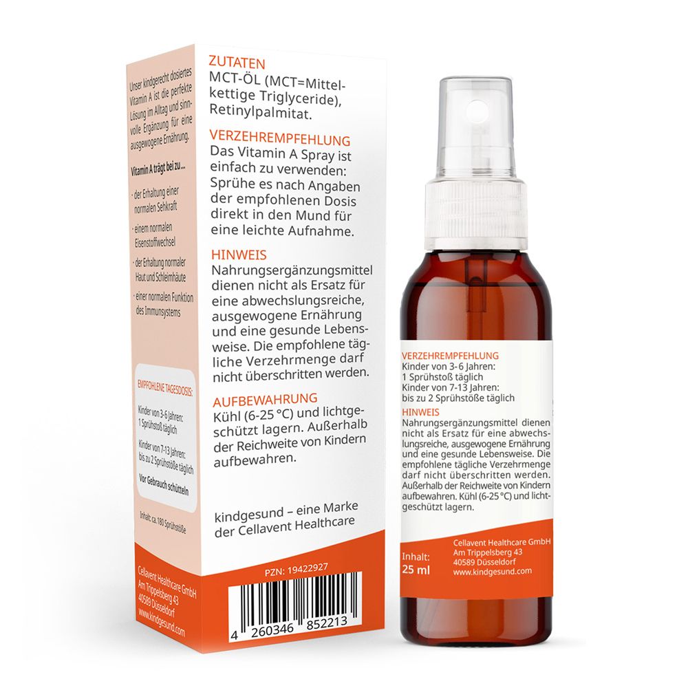 Vitamin A Spray für Kinder – Hochwertiges veganes Vitamin A