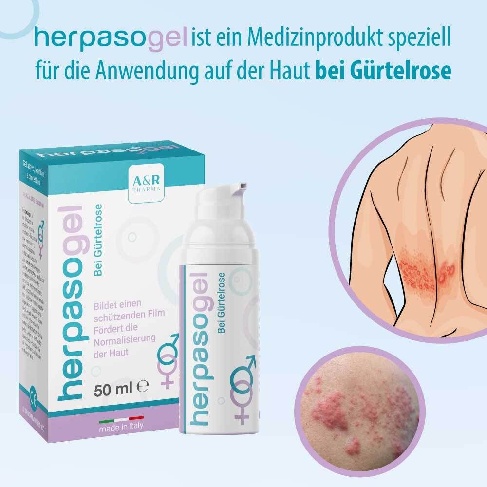 Herpasogel bei Gürtelrose | Fördert die Normalisierung der Haut bei Herpes zoster