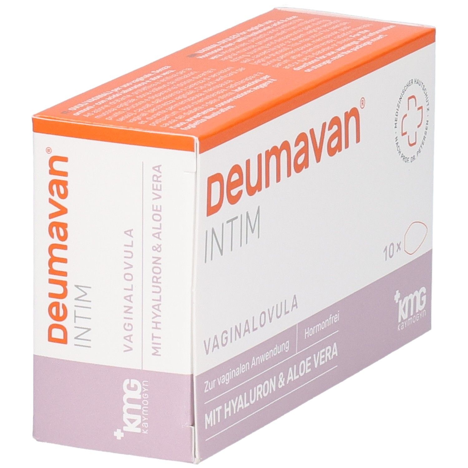 Deumavan INTIM Vaginalovula Packung, 10 Stück, mit Hyaluron & Aloe Vera.