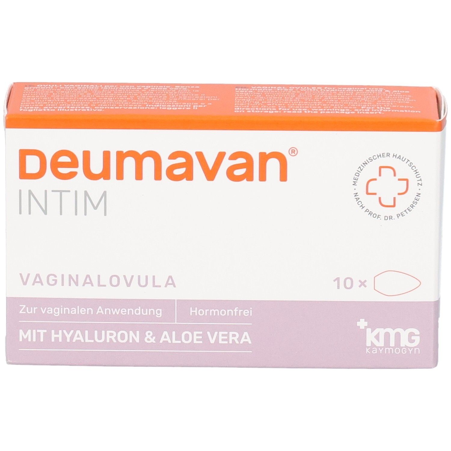 Deumavan INTIM Vaginalovula Packung, 10 Stück, mit Hyaluron & Aloe Vera.